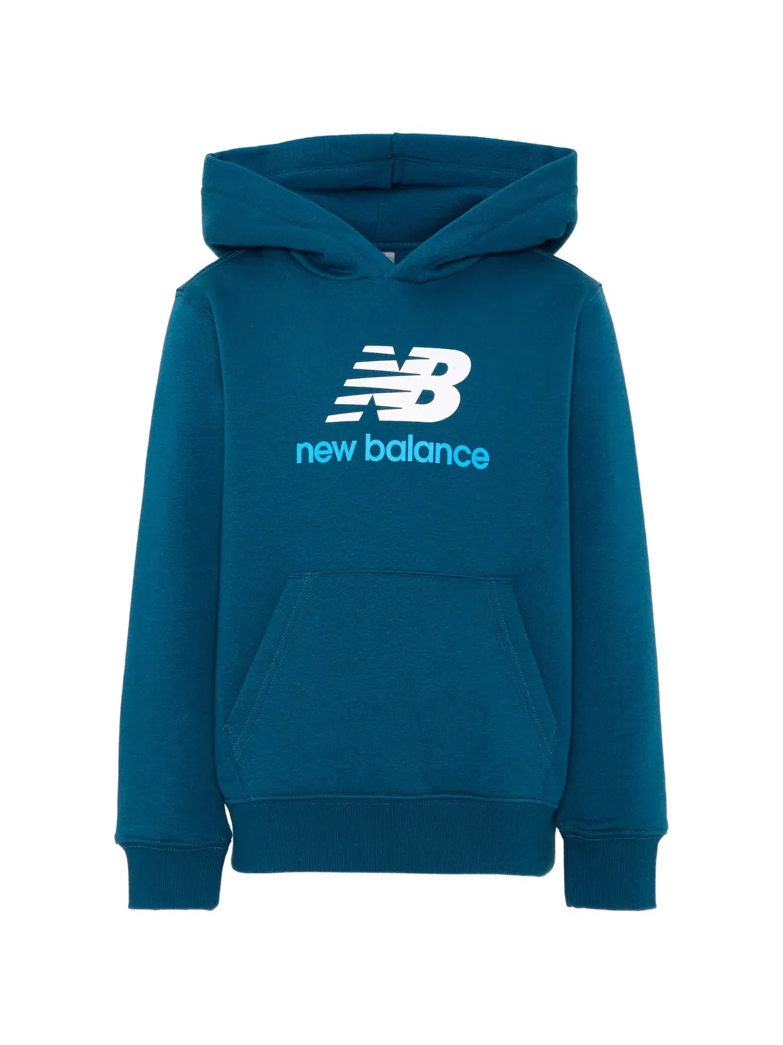 Худи с накладным карманом и логотипом New Balance Kids, зеленый