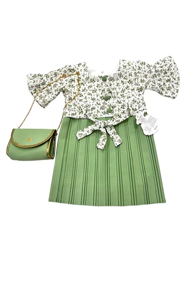 Детское платье для девочек плиссированное Esterella, Green