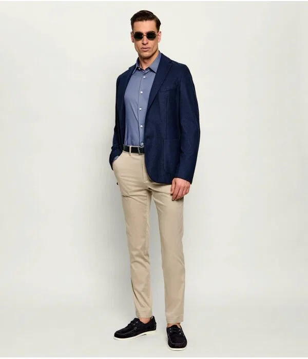 Мужская рубашка с длинным рукавом slim fit P-ROAN-K-F-261 BOSS, Blu Marino — фото 2