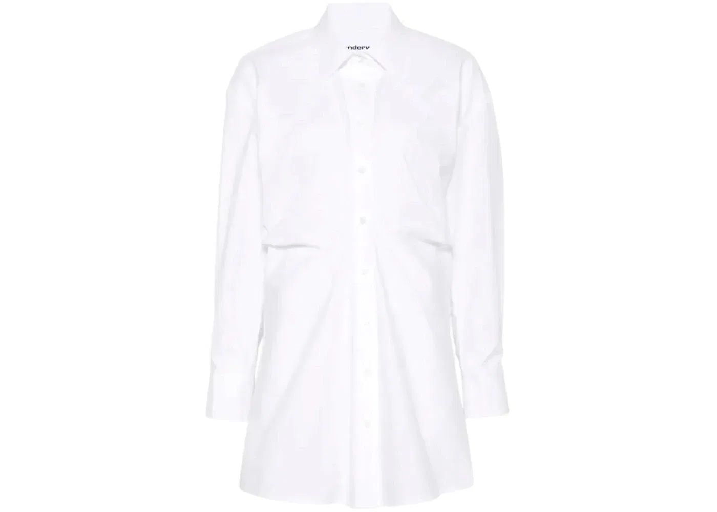 Женское мини-платье-рубашка с длинным рукавом Alexander Wang, White