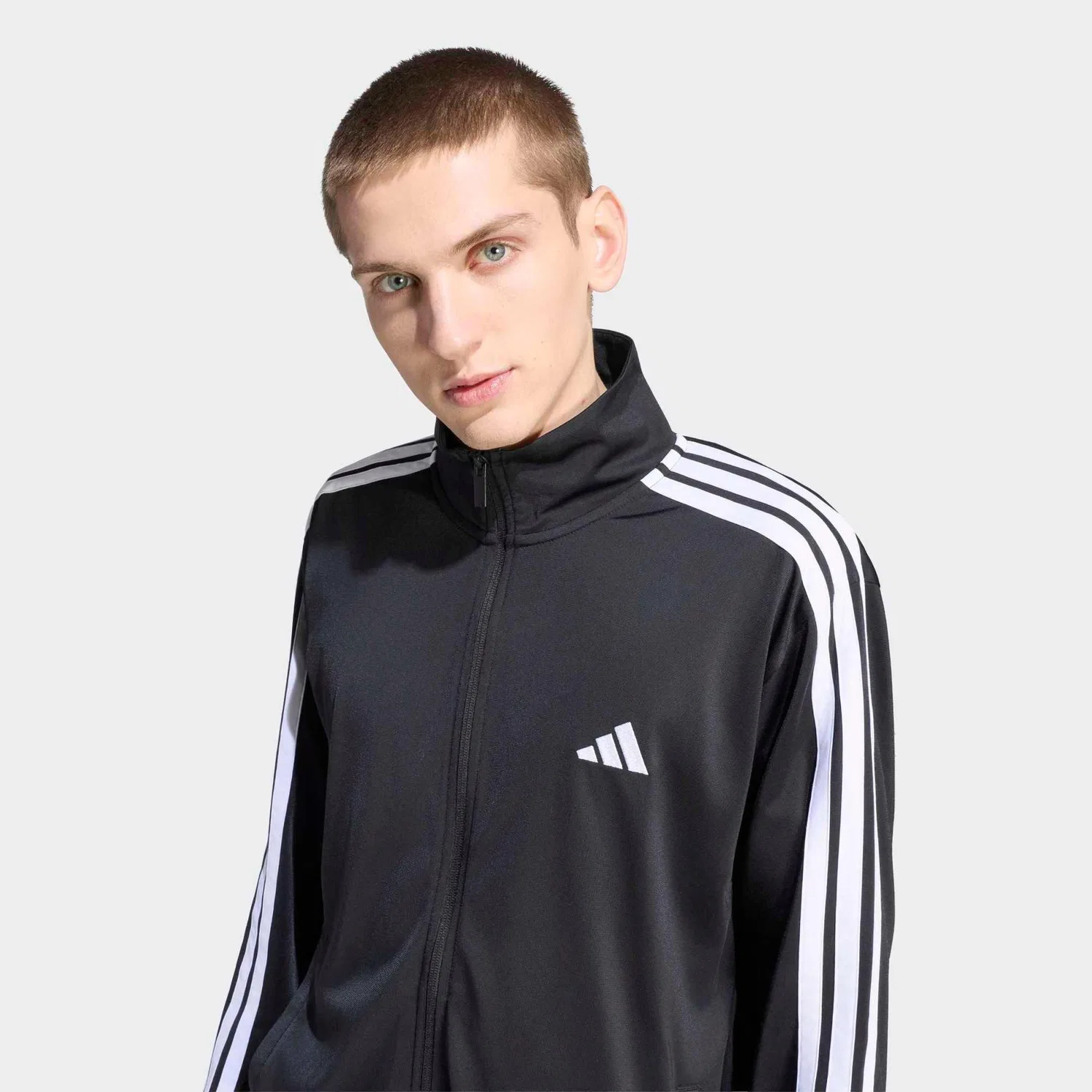 Мужской утепленный спортивный костюм Adidas, Черный — фото 3