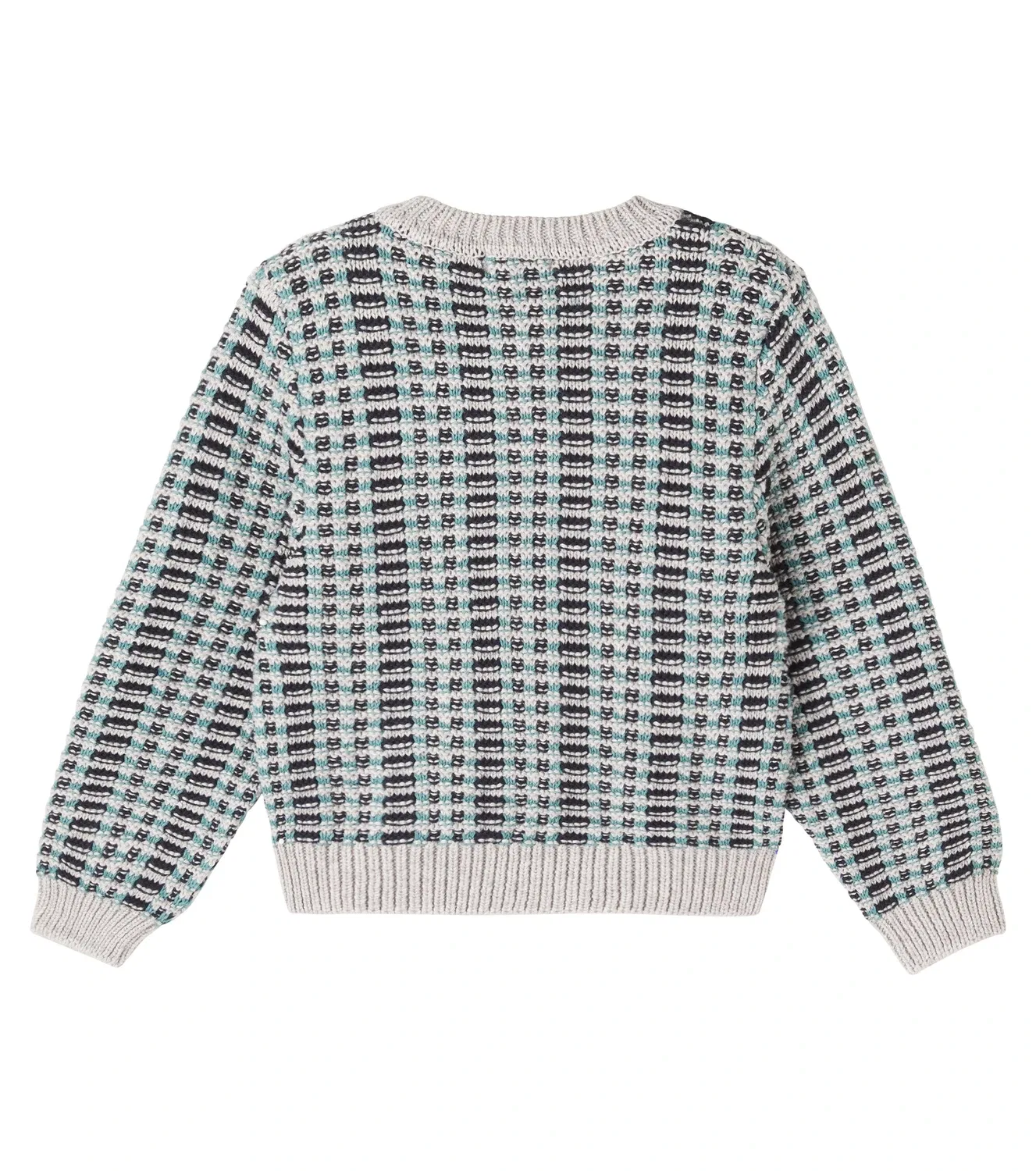 Свитер из хлопка с круглым вырезом Sean Bebe Organic, синий — фото 3