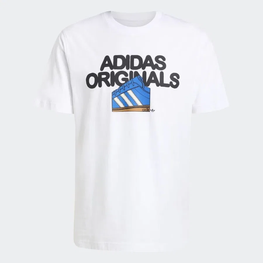 Футболка с принтом KT0488 Gfx T adidas, Белый — фото 2
