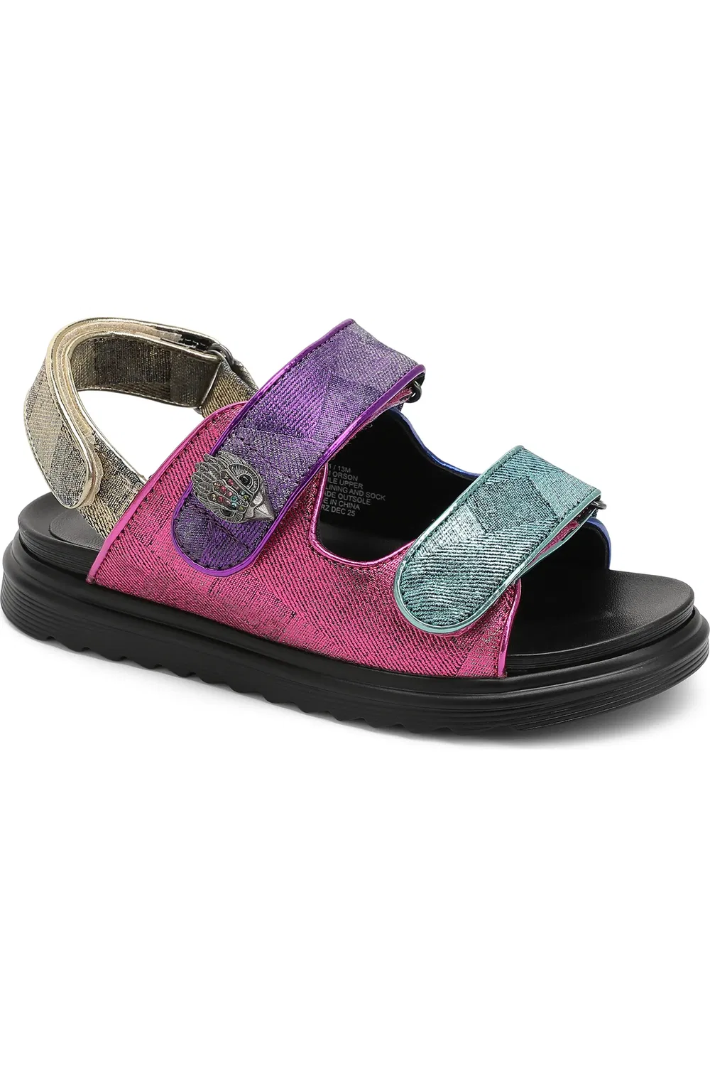 Детские сандалии спортивные с кристаллами Mini Orson Kurt Geiger London, Denim/Multi