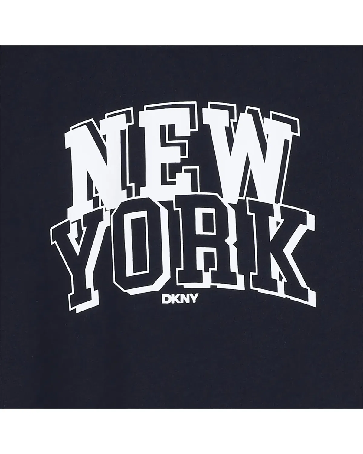 Детская футболка с длинным рукавом с принтом DKNY, Navy — фото 2