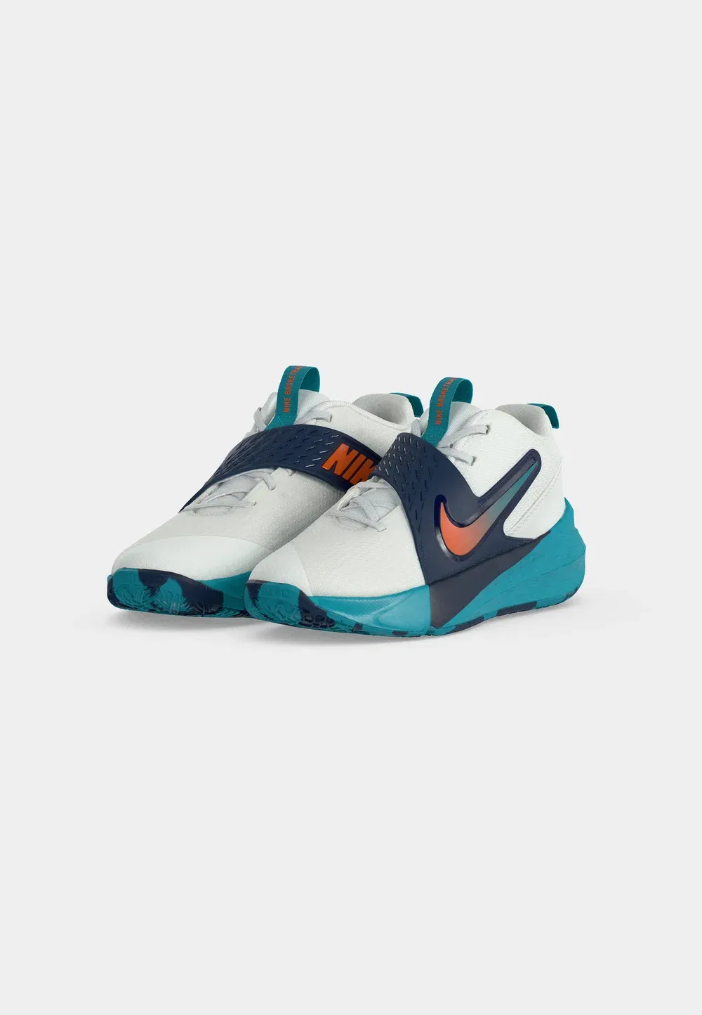 Баскетбольные кроссовки Team Hustle унисекс Nike Performance, Summit White/Safety Orange/Energy/Midnight Navy/Pure Platinum-Coloured — фото 3