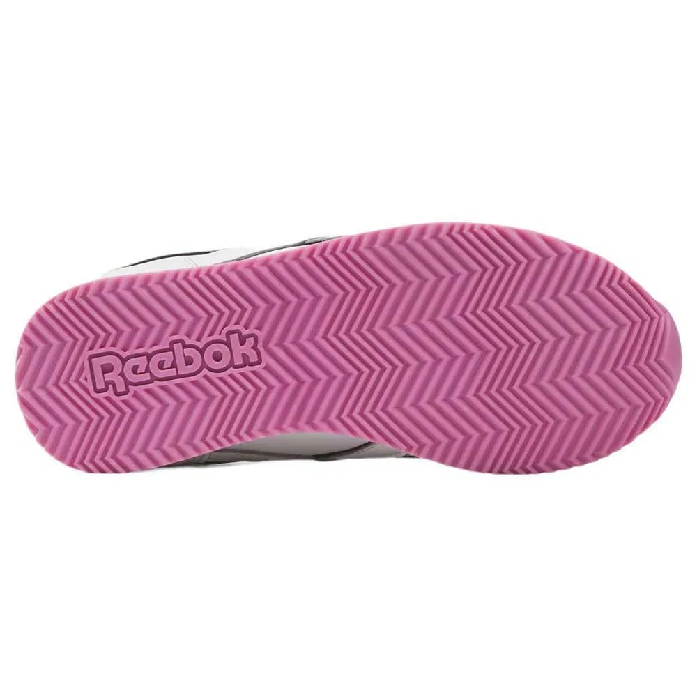 Детские кроссовки для девочек кожаные Reebok Royal Cl Jog 3.0, White Vecred Dgtblu — фото 3