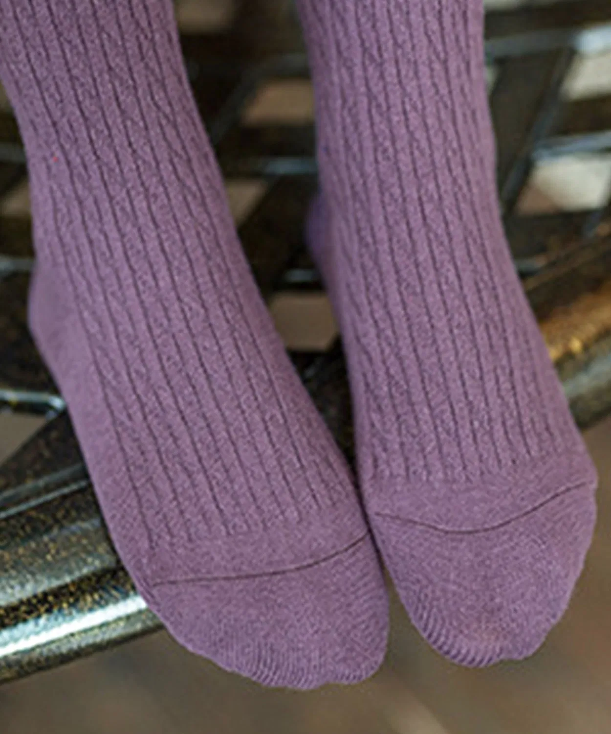 Детские колготки с эффектом скрученной резинки, модель Twisted Rib DAY CLOSET, Purple — фото 3
