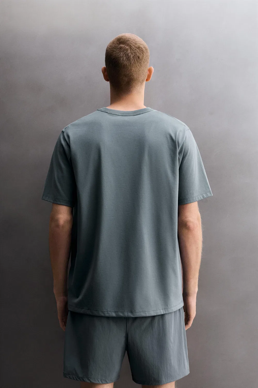 Удобная тренировочная футболка ZARA, Blue/Steel — фото 3