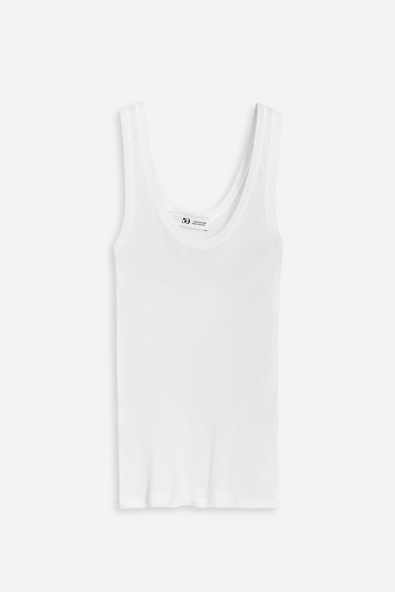 

Топ Zara Camiseta Tirantes 50th Anniversary, белый