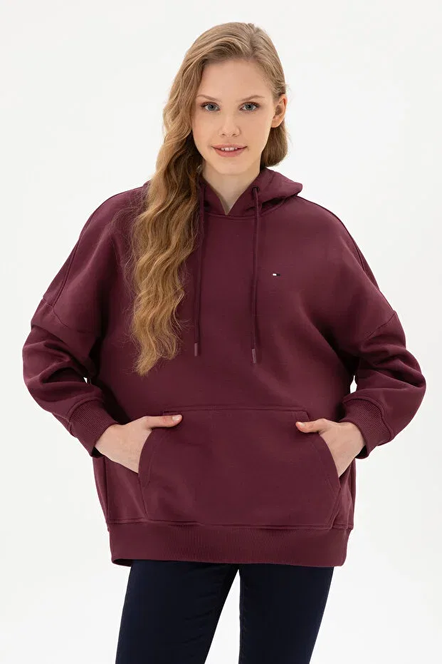 Женские свитшот с капюшоном U.S. Polo Assn., Plum