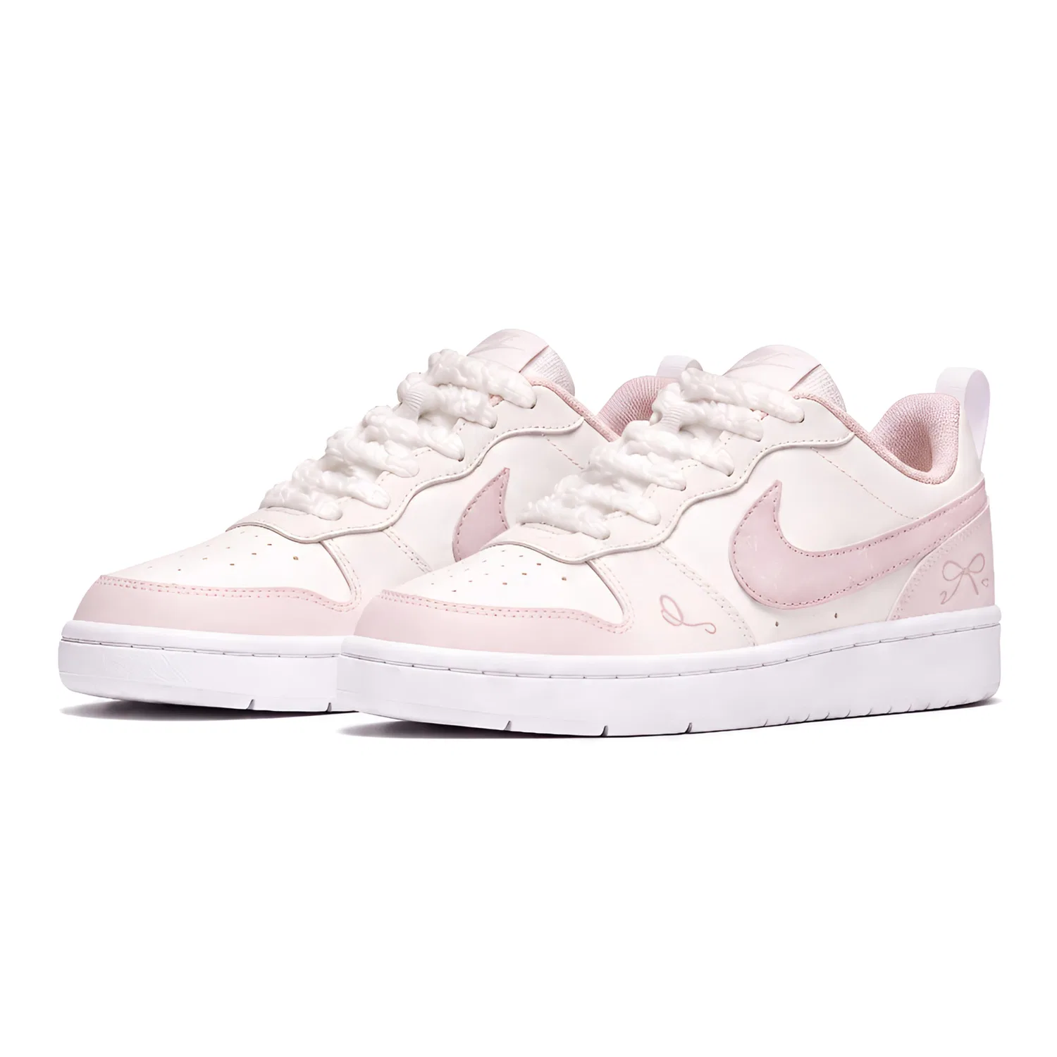 Детские кроссовки для скейтбординга с бантом Court Borough 2, Nike, Pink — фото 4