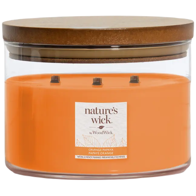 

Nature's Wick By WoodWick Orange&Papaya ароматическая свеча, 433 г