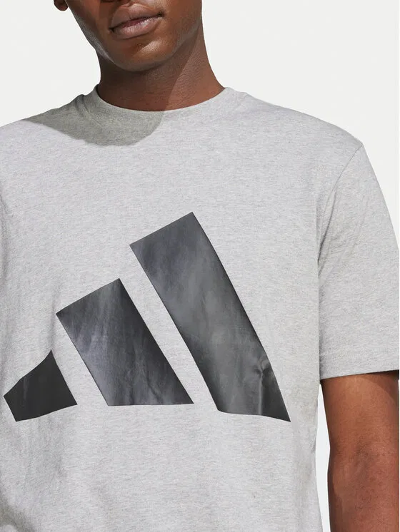 Футболка regular fit Essentials Big Logo Adidas, серый — фото 4