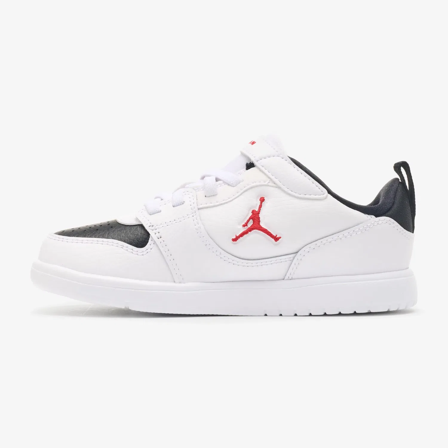 Детские низкие кроссовки Jordan Court Connect, White/Black/Red — фото 2