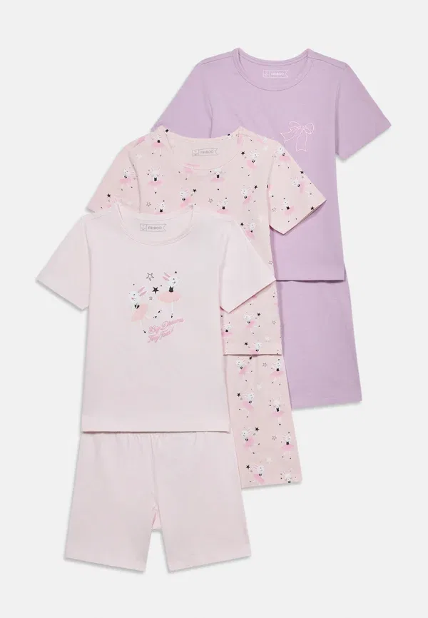 Комплект пижам из 3 штук Friboo, светло-розовый