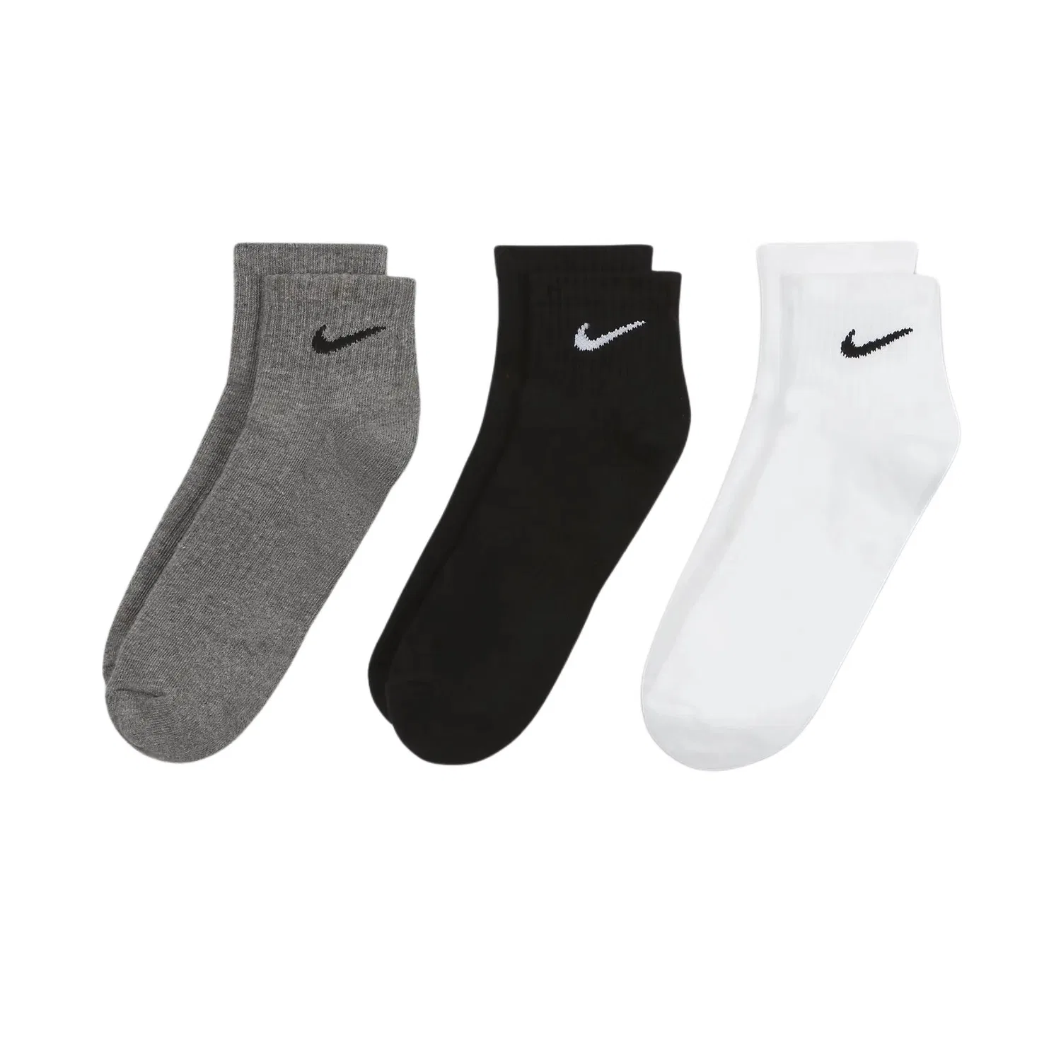 Мужские носки средней высоты, комплект из 3 пар, Nike, White/Gray/Black — фото 2