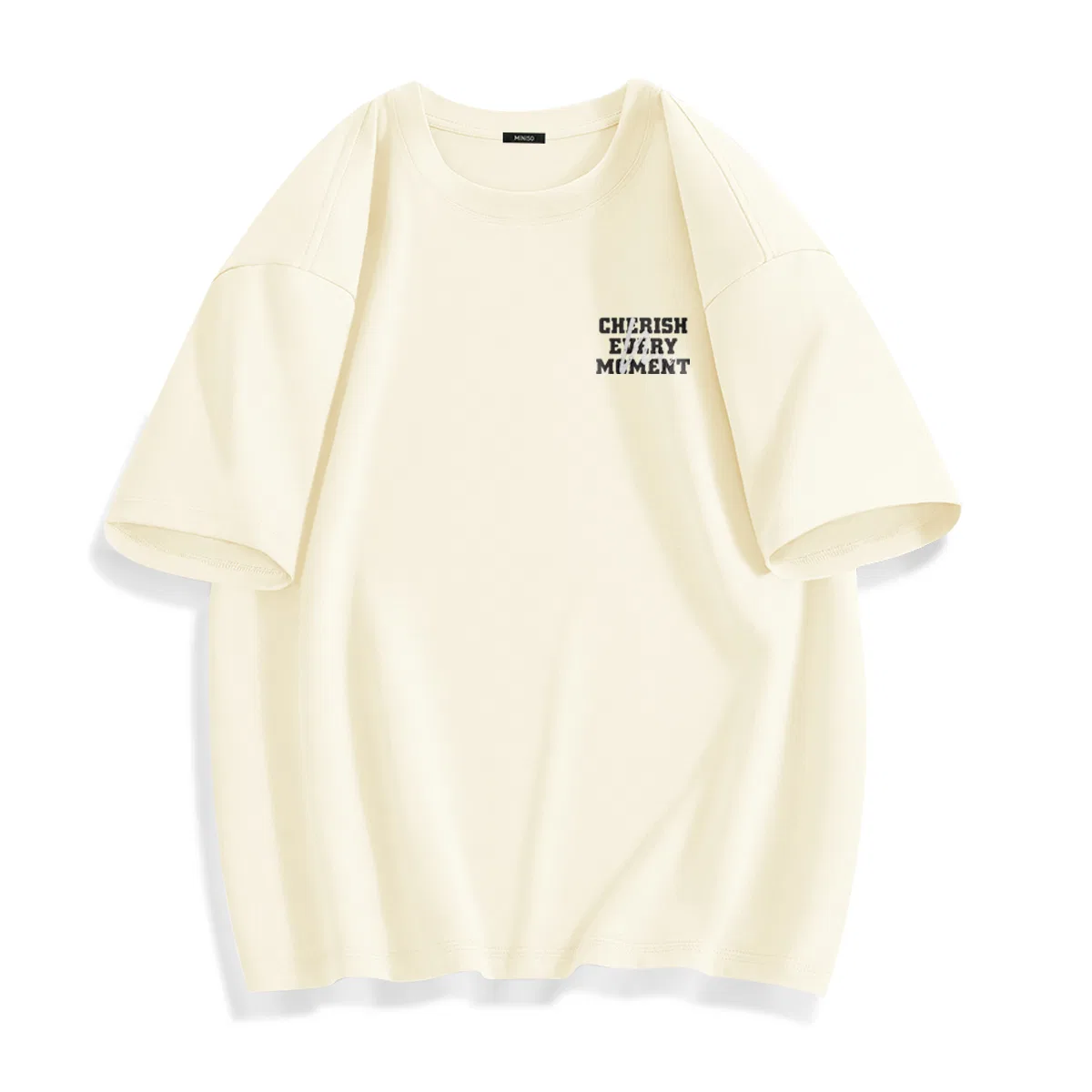 Футболка детская с круглым вырезом Heavyweight MINISO, Light Beige