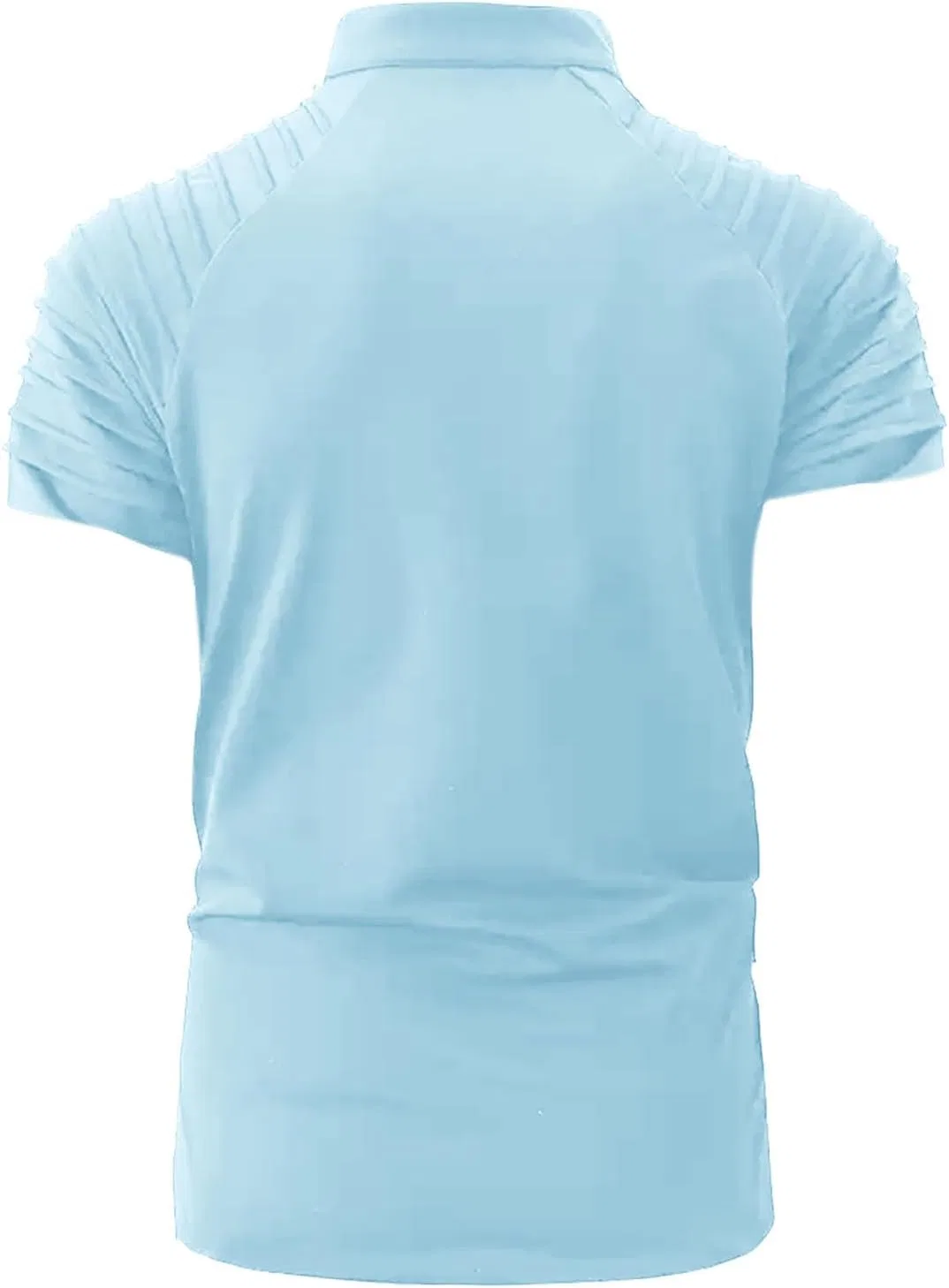 Мужская футболка с четверть-застежкой-молнией Mock Neck, Sky Blue — фото 3