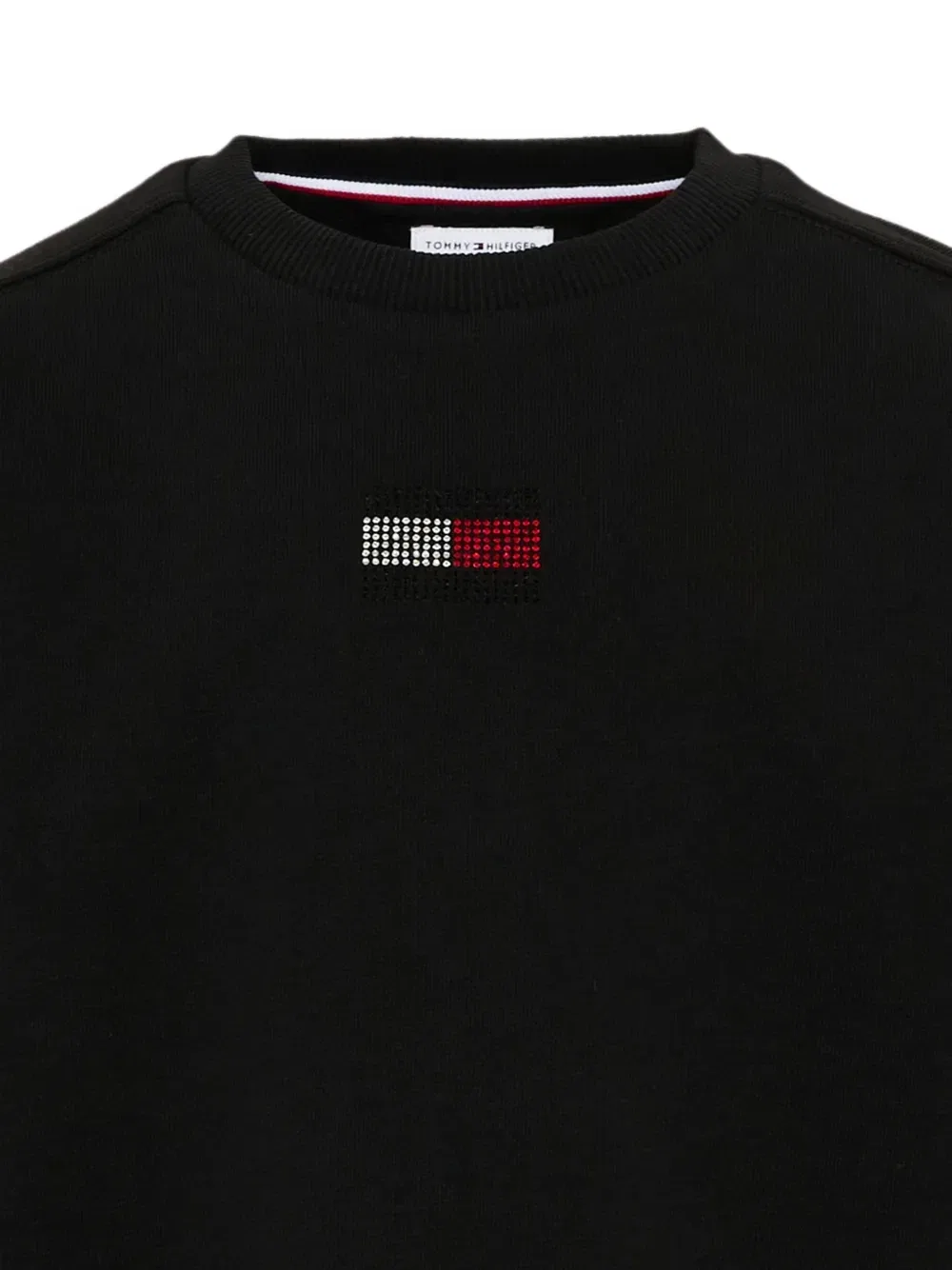 Украшенный свитшот с нашивкой-логотипом Tommy Hilfiger Junior, черный — фото 3