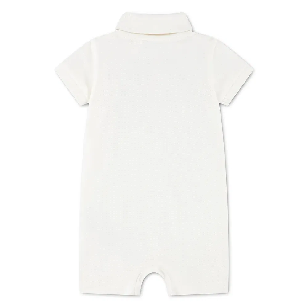 Комбинезон с коротким рукавом Lacoste Kids, белый — фото 2