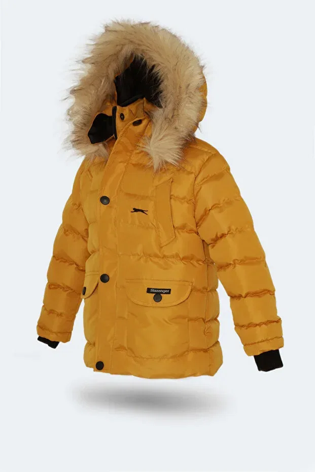 Детское зимнее пальто-пуховик для девочек Napoli i Slazenger, Yellow — фото 2
