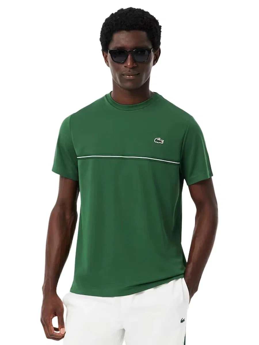 Футболка LACOSTE 'Camiseta lacoste verde back croco ultra dry tee' зеленого цвета