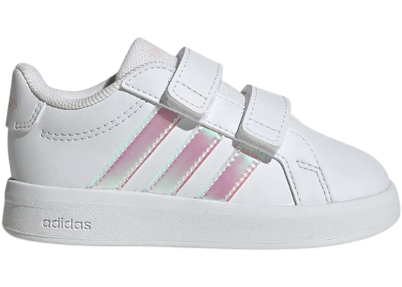 Детские кроссовки Lifestyle с принтом Adidas Grand Court 3.0, Cloud White/Iridescent/Cloud White