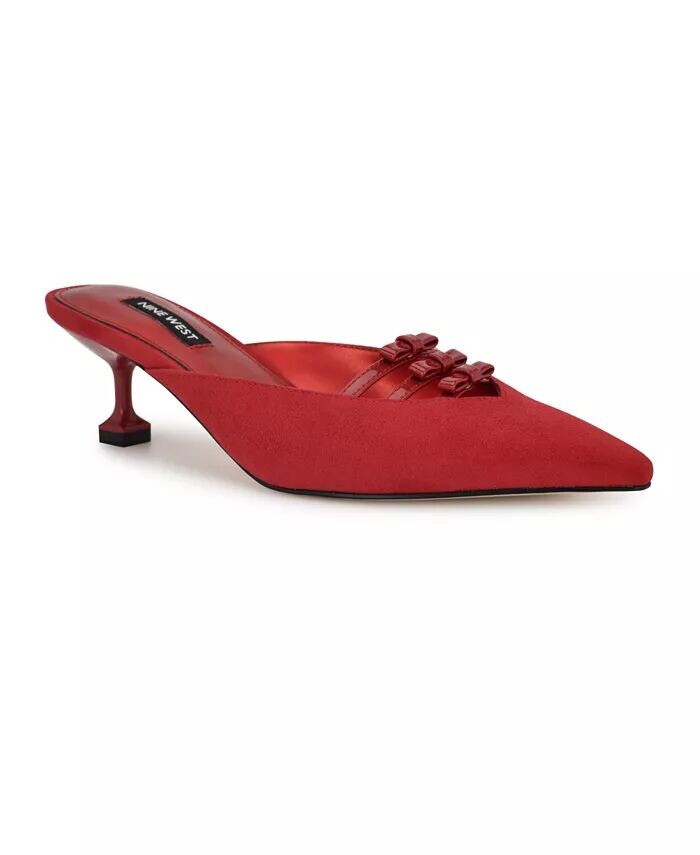 

Женские туфли-мюли с острым носком Weeka без шнуровки Nine West, красный