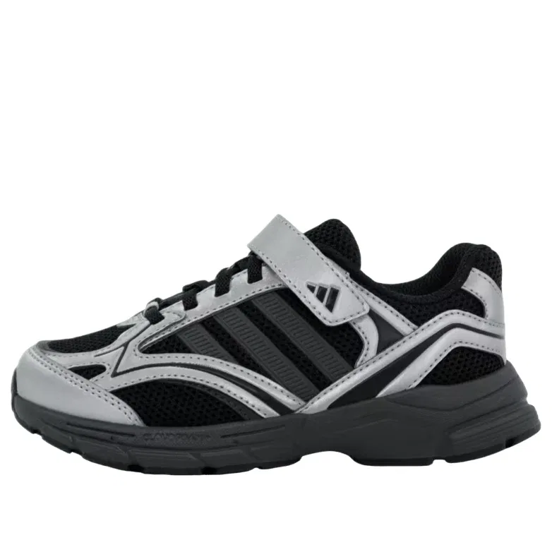 Детские кроссовки с сетчатым верхом Spiritain EL 'Black Grey Silver' adidas, Core Black / Grey Six / Silver Metallic