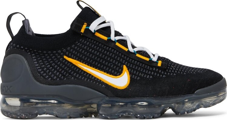 Кроссовки Nike Air VaporMax 2021 Flyknit 'Black University Gold', черный — фото 2