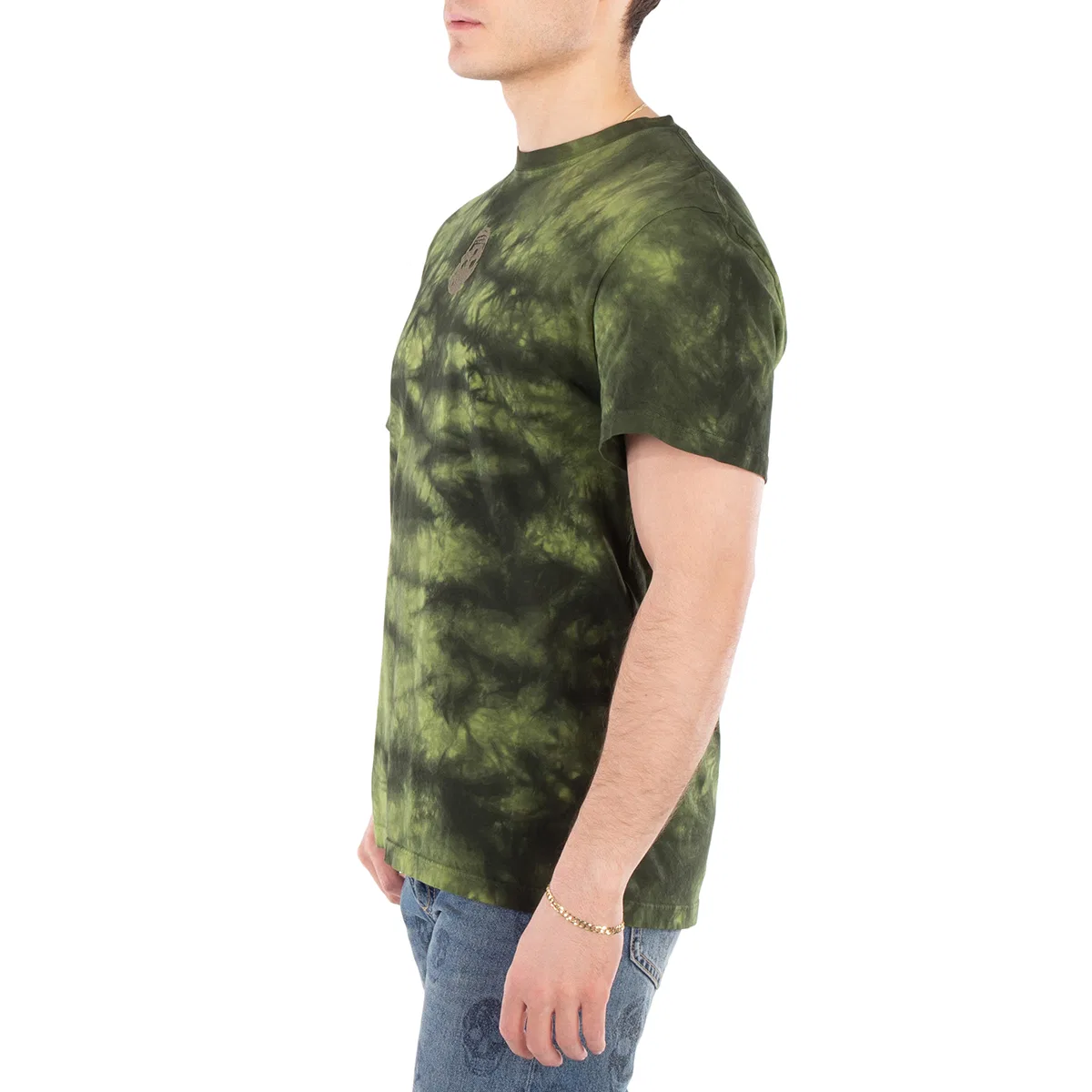 Футболка с принтом Washed Dye Alexander McQueen, Green — фото 2