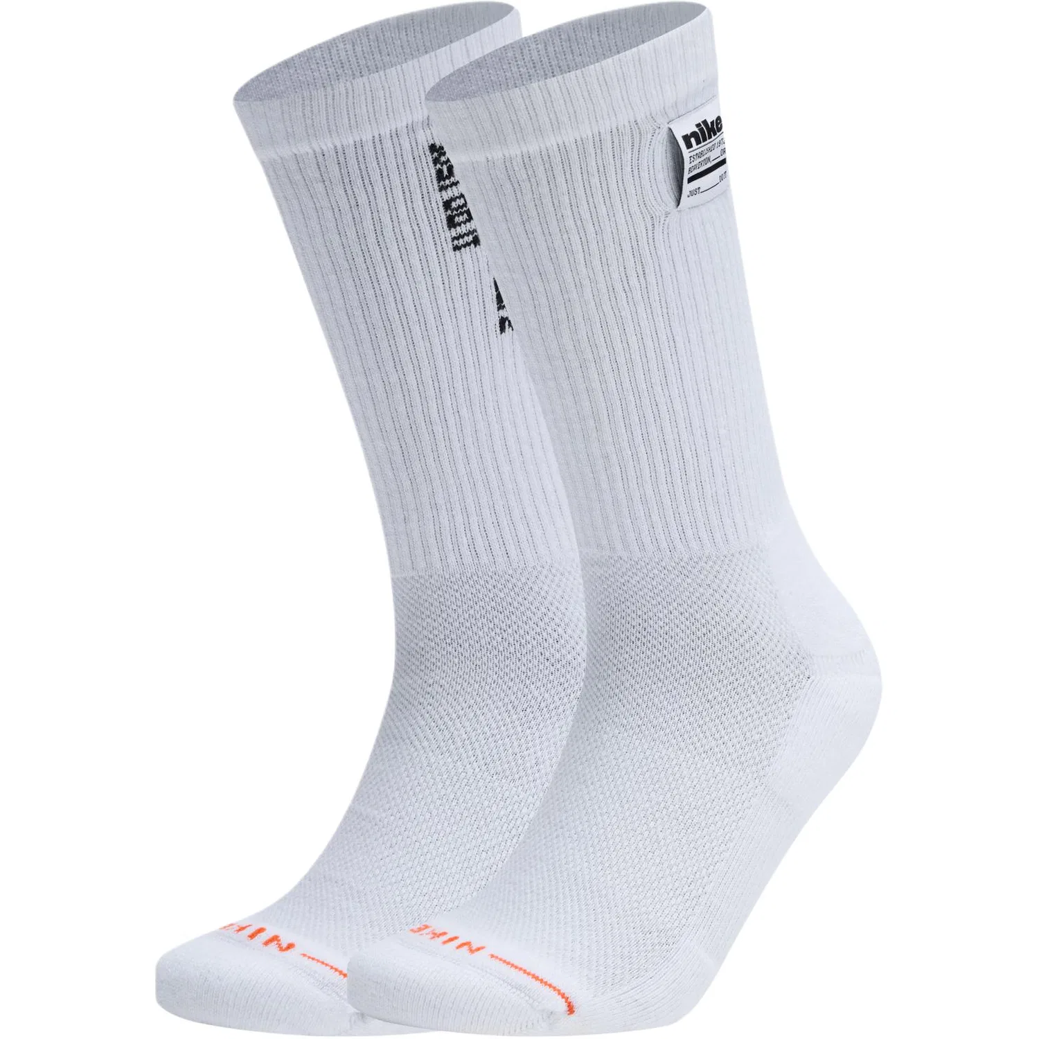 Носки Everyday Elevated Crew, 2 пары, Nike, White/Black — фото 3