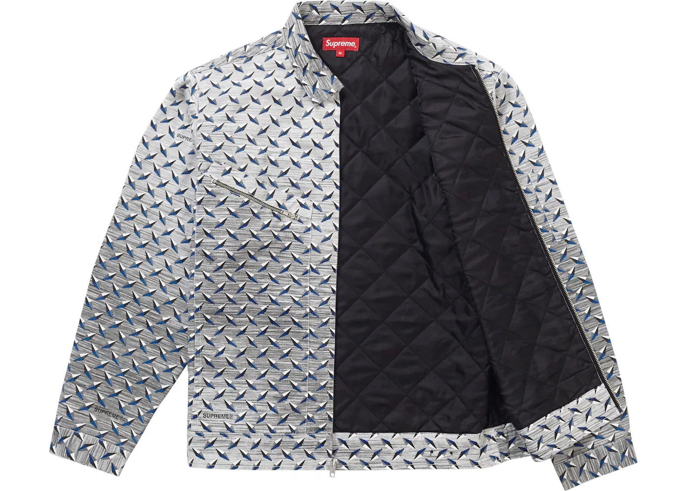 Мужская куртка с текстурным принтом Diamond Plate Work Jacket Supreme, белый — фото 2