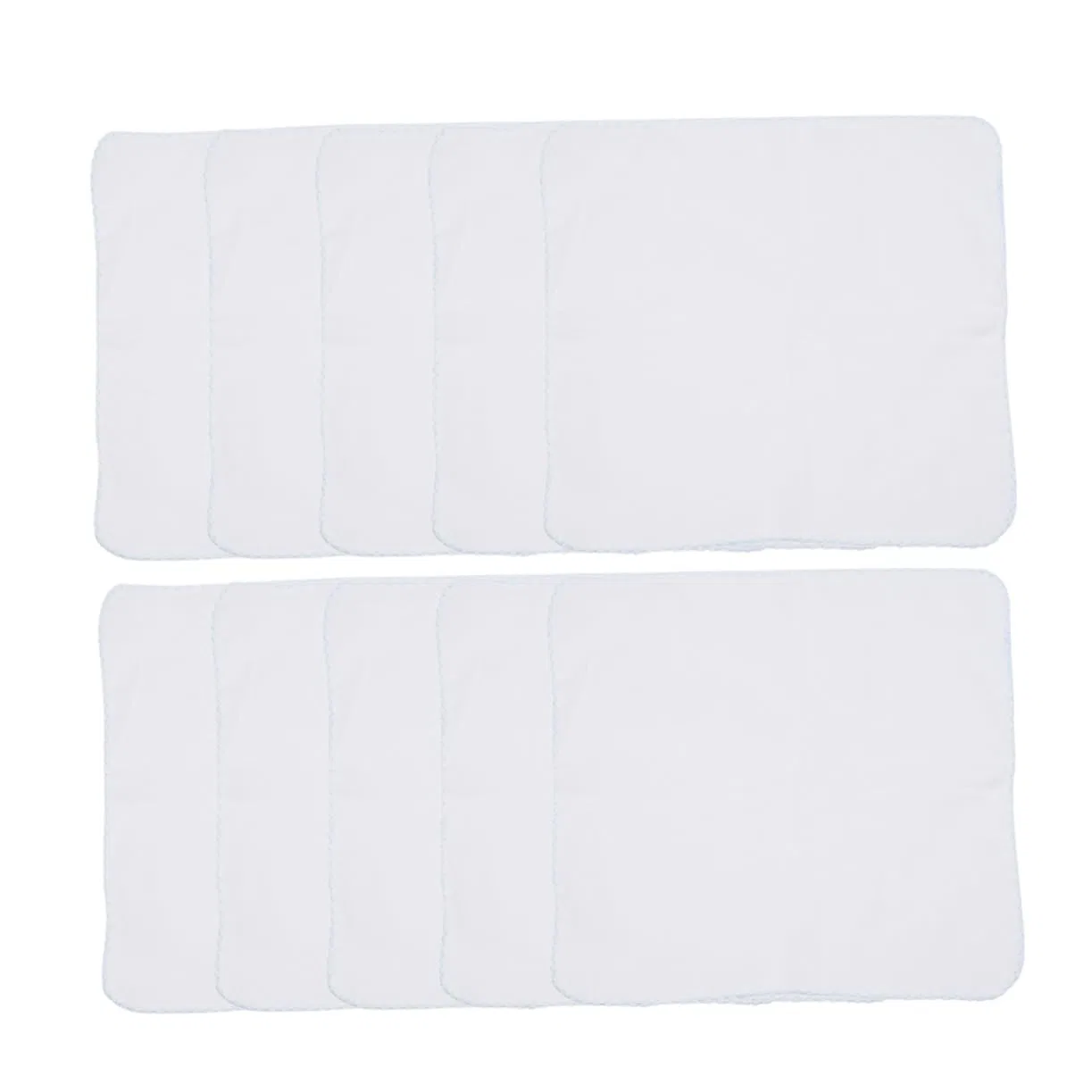 No brand Набор муслиновых платков, 10 шт, Cotton Gauze, 28x28 см, Blue