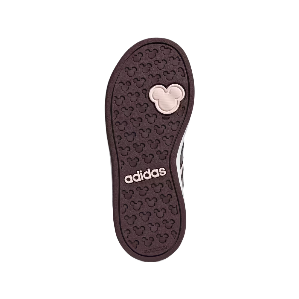 Adidas Детские кроссовки для активного отдыха Disney x GRAND COURT, розовые, белые, детские — фото 4
