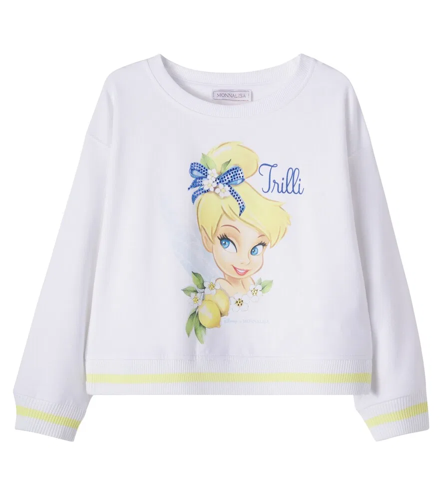 Толстовка из смесового хлопка x Disney Monnalisa, белый