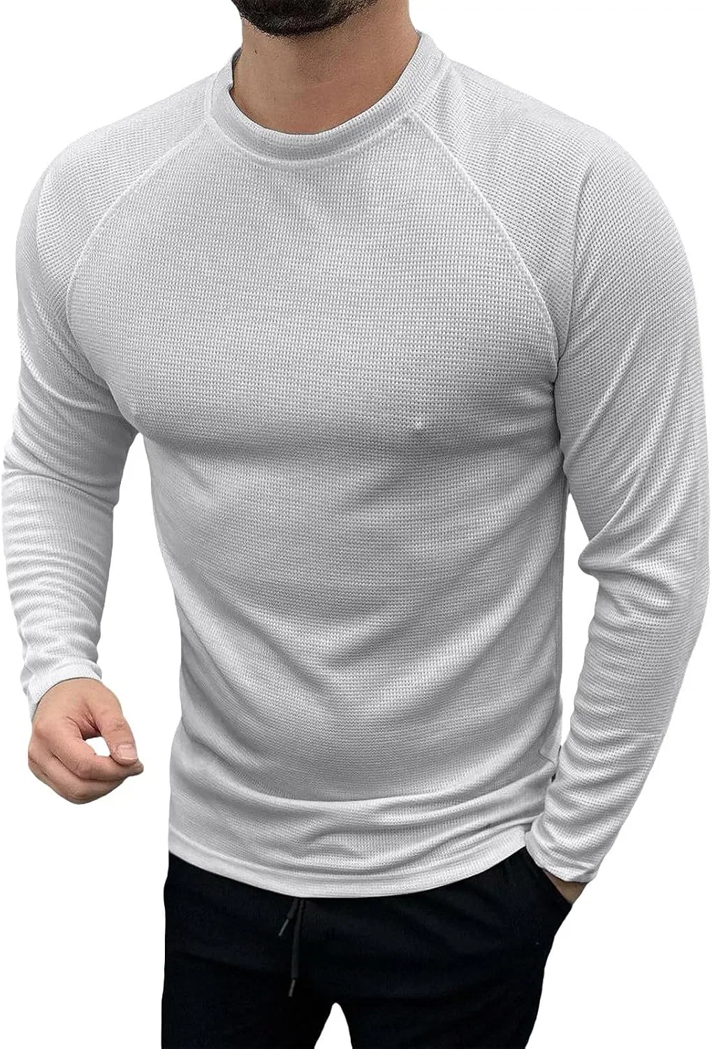 Мужская спортивная футболка raglan с быстрым высыханием, Light Ashy