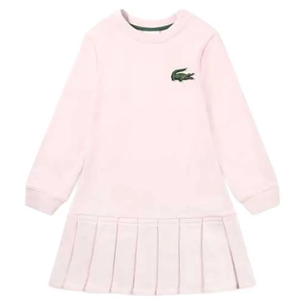 Платье с длинным рукавом French Terry Lacoste Kids, розовый