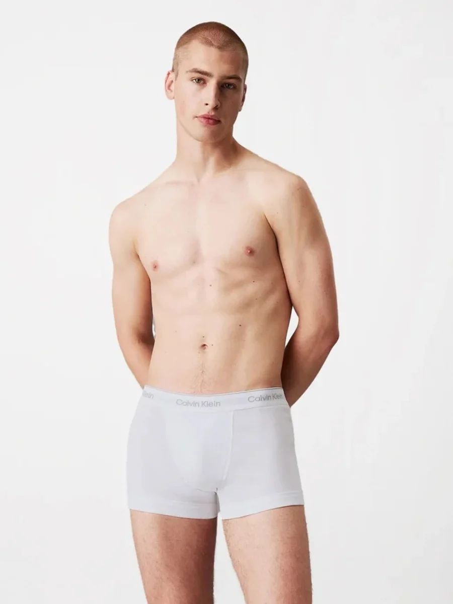 Комплект трусов Calvin Klein Cotton Classics 3 шт., черный/белый/серый — фото 3