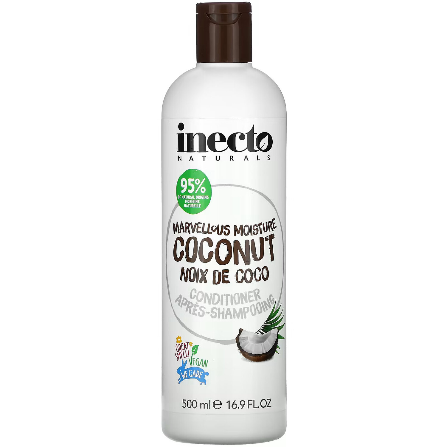

Inecto, Marvelous Moisture Coconut, кондиционер, 500 мл (16,9 жидк. Унции)