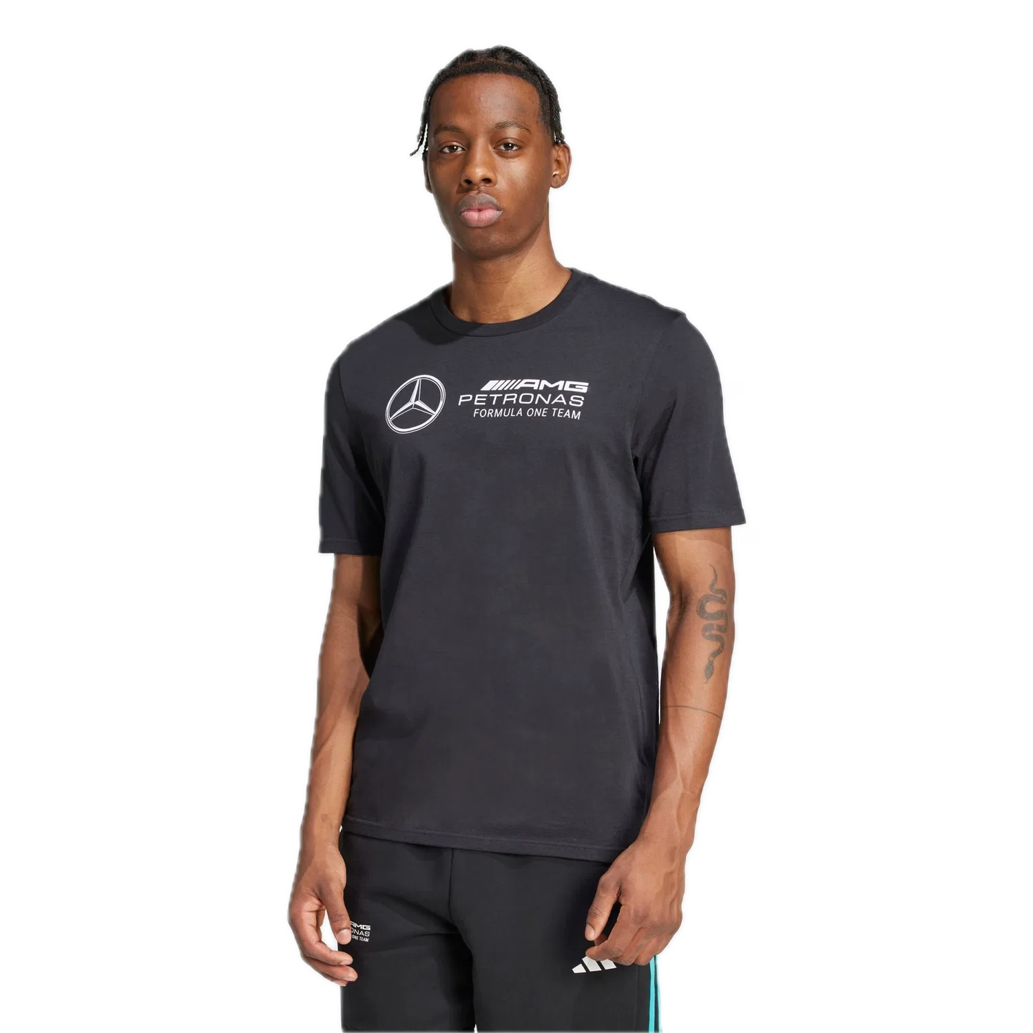 Мужская футболка с коротким рукавом Mercedes-AMG Petronas Formula One Team Adidas, черный — фото 2