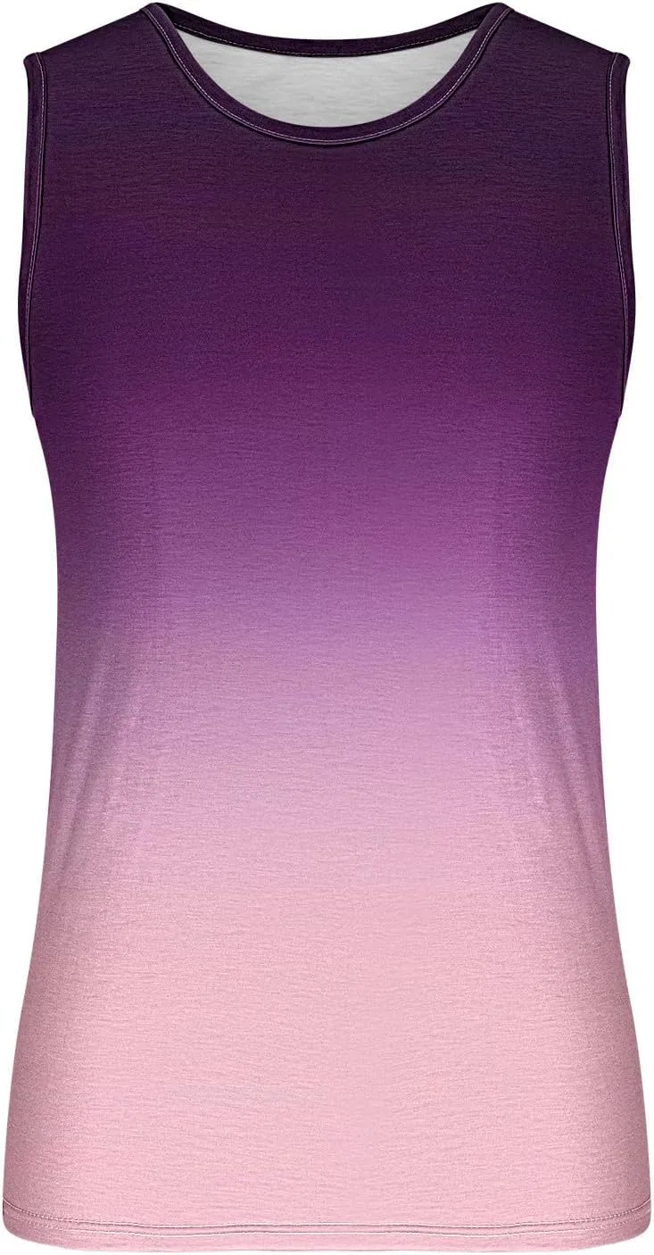 Мужская свободная майка для тренировок Gradient, Purple — фото 4