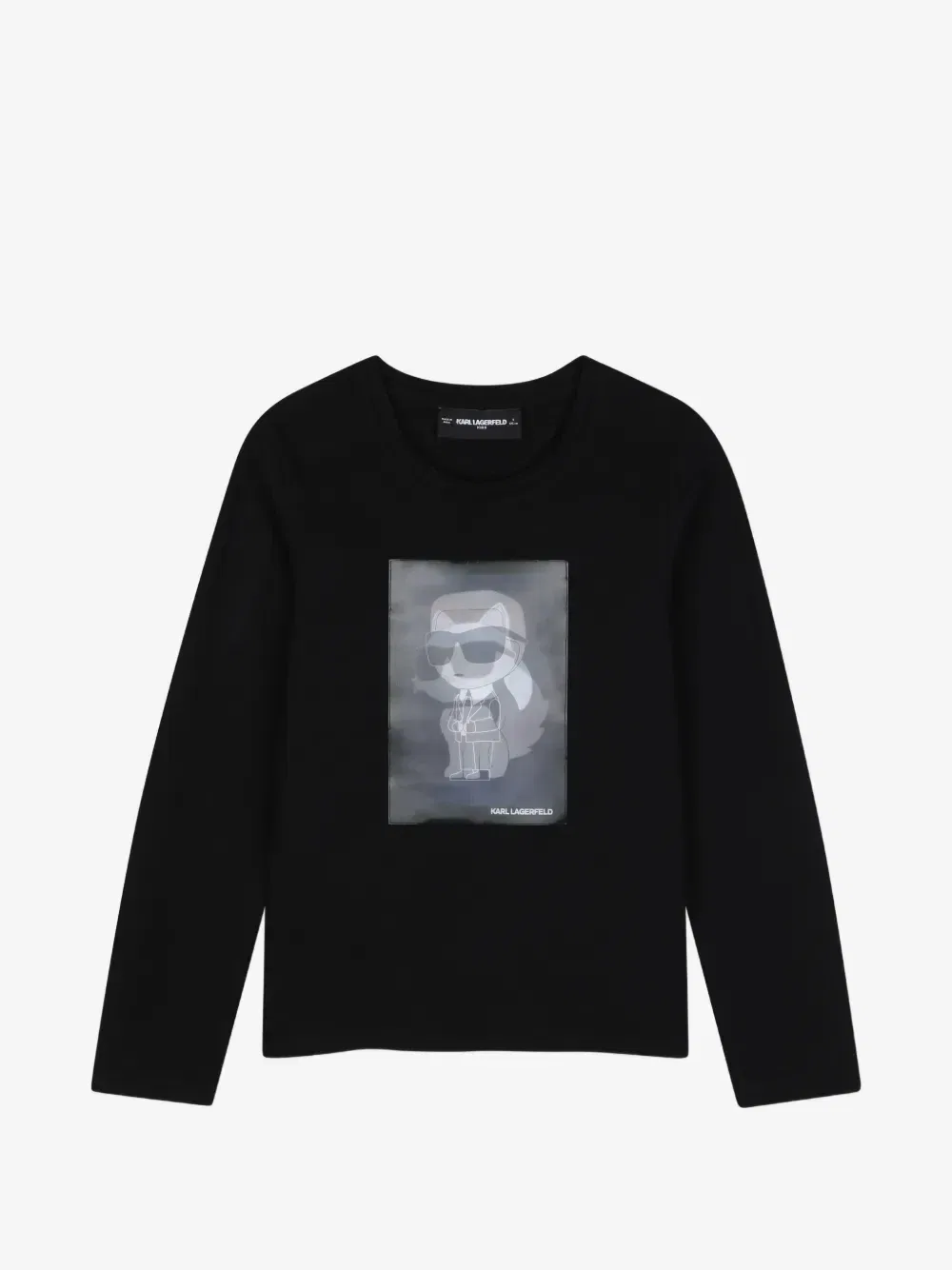Свитер с нашивкой Karl Lagerfeld Kids, черный