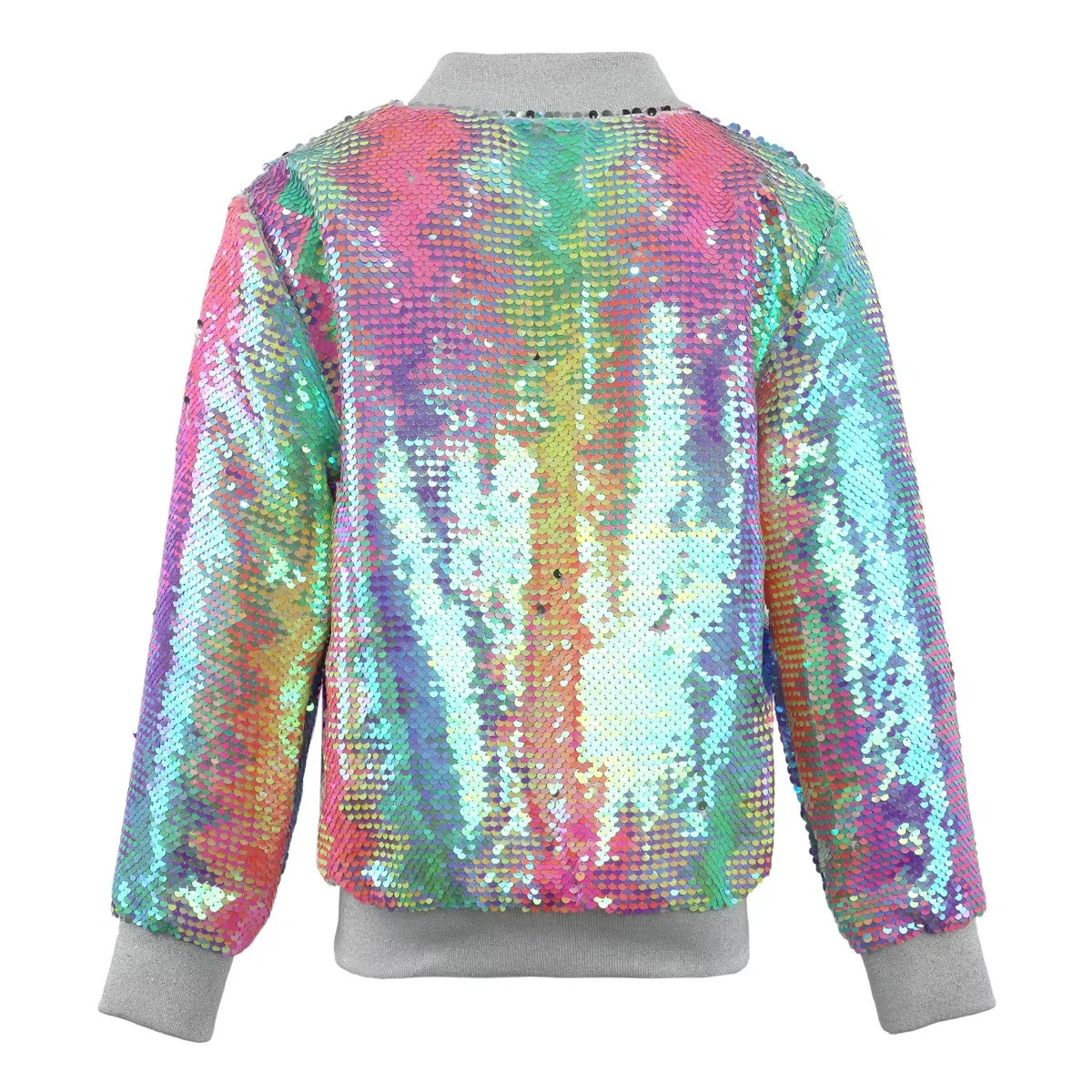 Детская куртка-бомбер с пайетками Rainbow Sequin 2bunnies, Multicolored — фото 4
