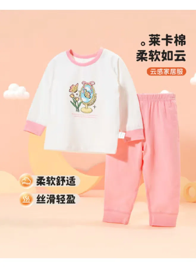 Комплект пижамы детский с длинным рукавом Bornbay, розовый