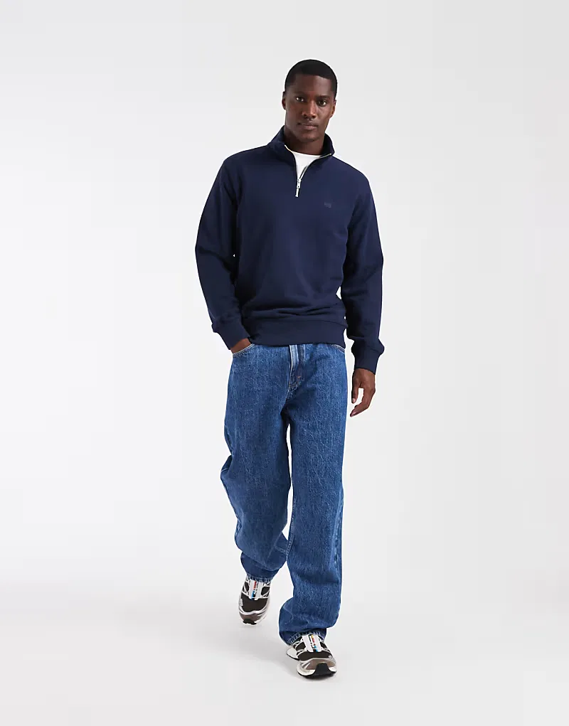 Свитшот original на 1/4 молнии Levi's, темно-синий — фото 2