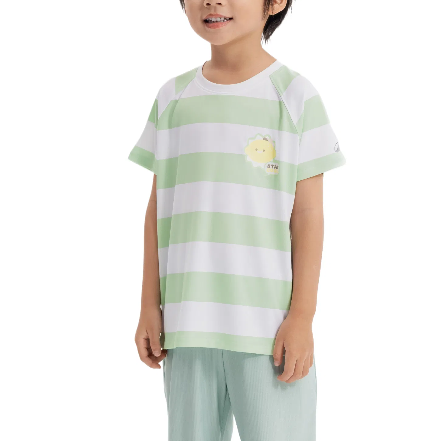 Детская футболка с круглым вырезом DECATHLON, Neon Green — фото 4
