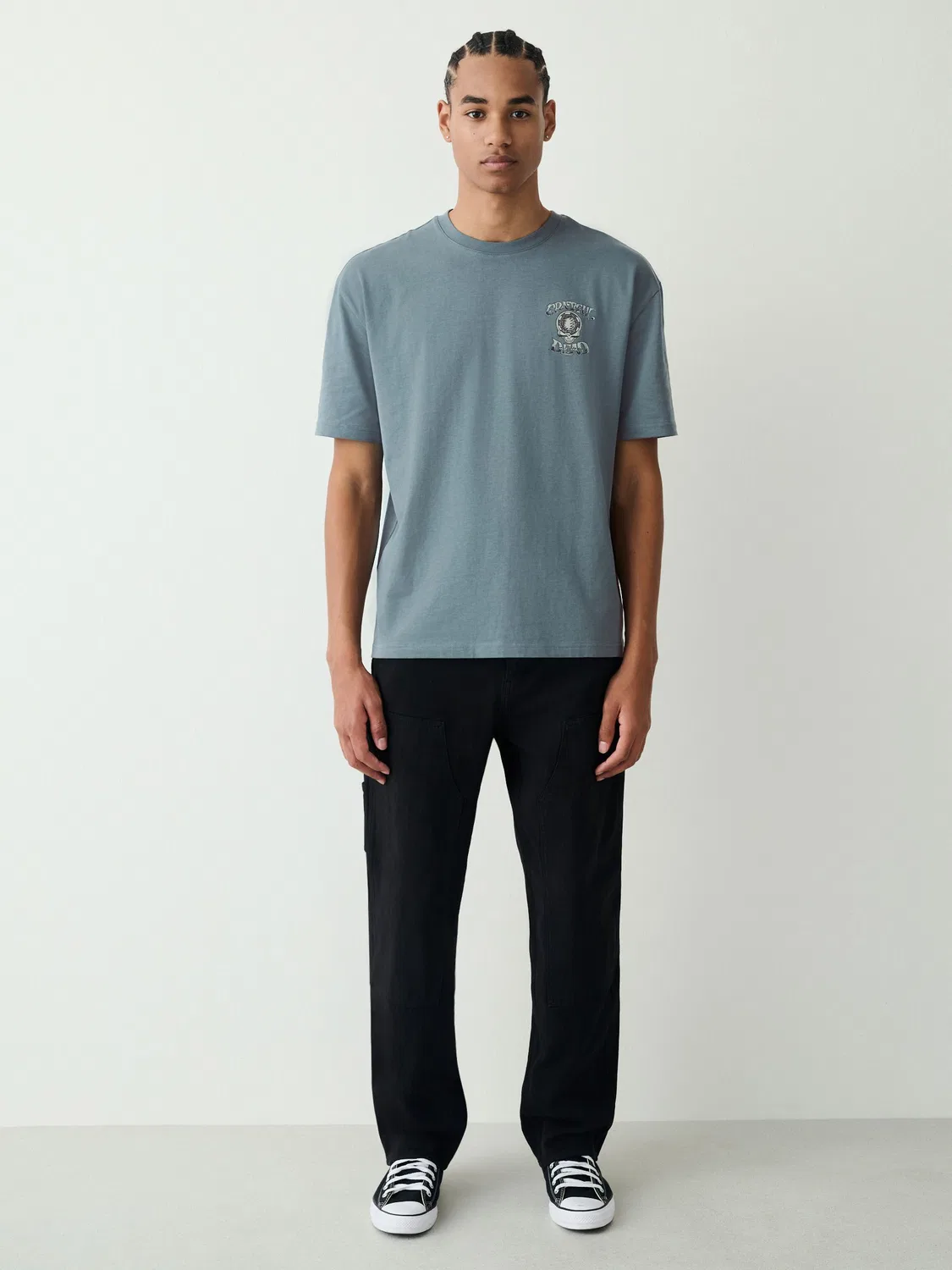Футболка с графическим принтом Grateful Dead Relaxed Fit Next, зеленый — фото 2