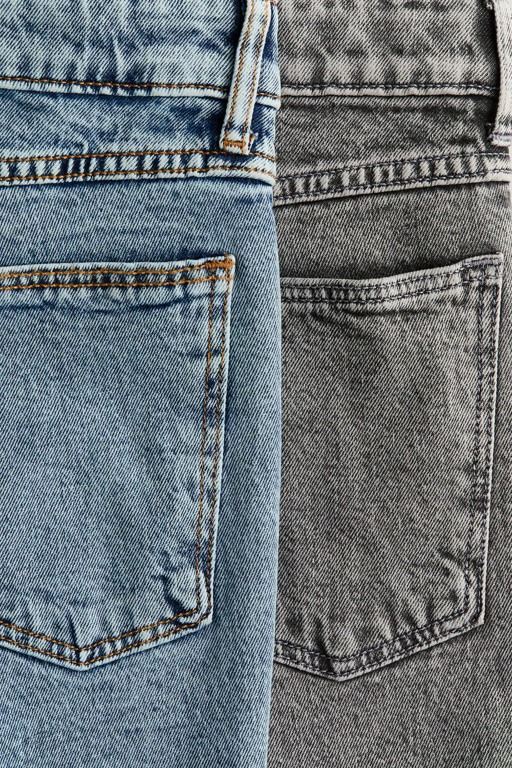 Комплект из 2 удобных эластичных джинсов свободного кроя H&M, Denimgrau/Denimblau — фото 2